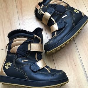 Timberland Thermolite Fur Lined Leather Black Winter Snow Boots Men’s Size 7